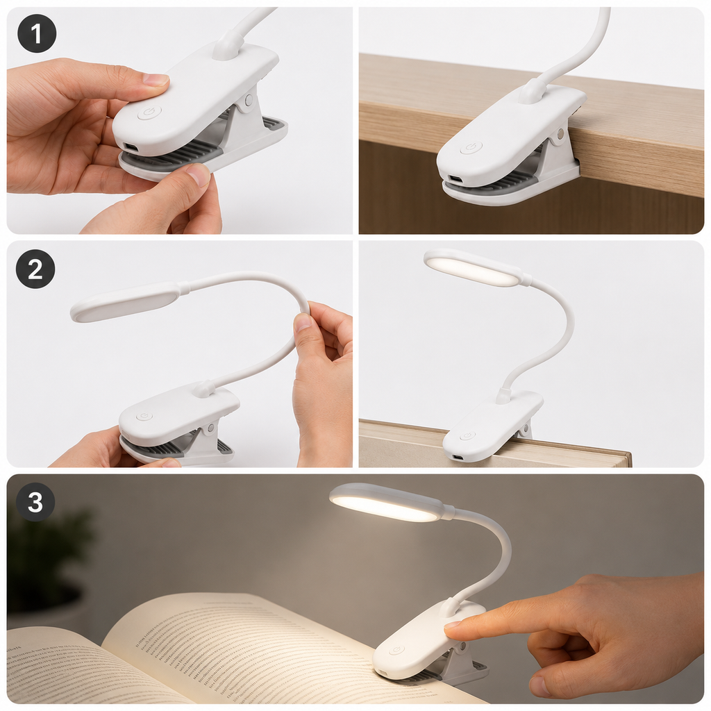 VARELIXA Rechargeable Clip-On Reading Light